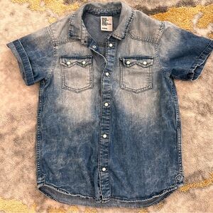 H&M kids, jean shirt, short sleeve